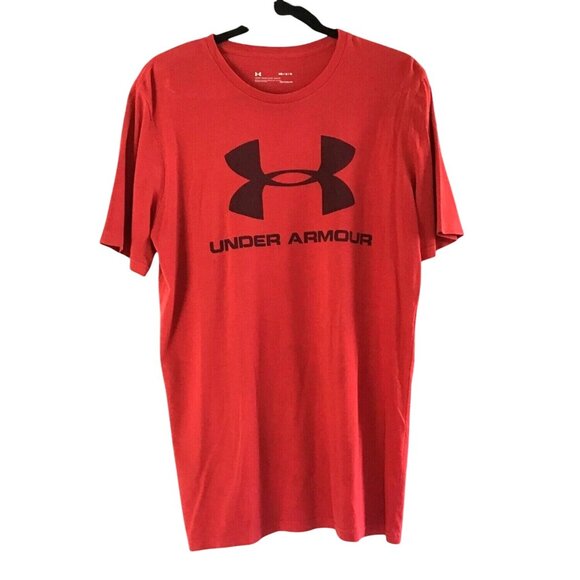 Under Armour Red HeatGear Mens T-Shirt Size M - Picture 1 of 7